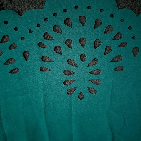 Off the shoulder Romwe Casual Soft Cloth Green - Picture 2 of 3